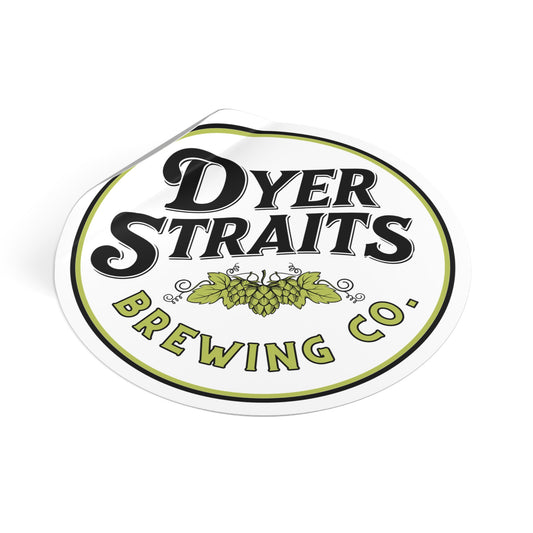 Dyer Straits - Vintage Brewery Round Vinyl Stickers | Perfect for Craft Beer Lovers, Home Bar Decor, Water Bottles, Gift for Beer Enthusiasts, Custom Logos