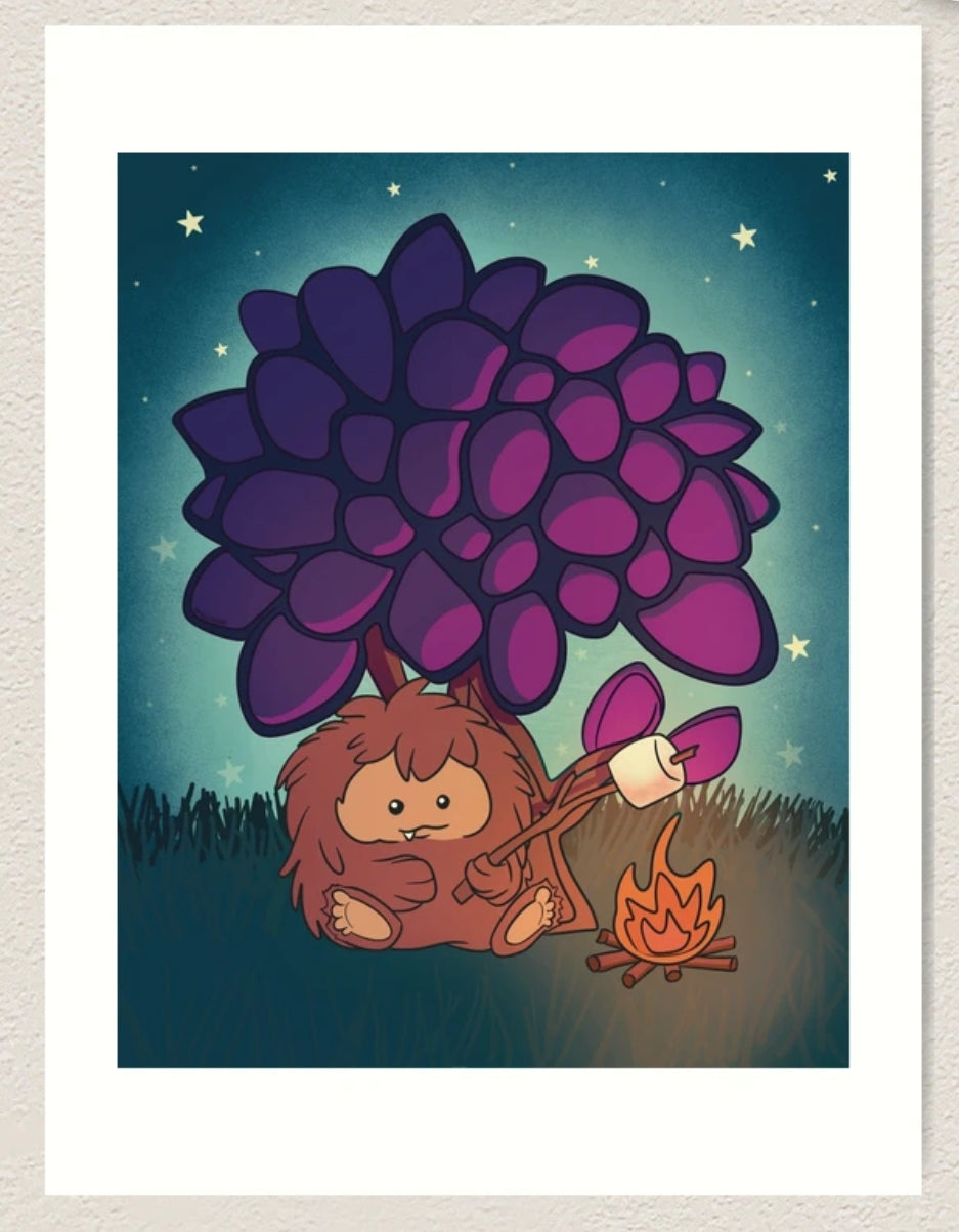 Sasquatch S’more Time 8x10 Print