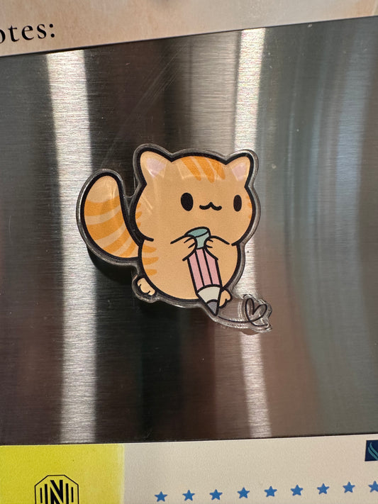 Artsy Peaches Magnet 2x2”