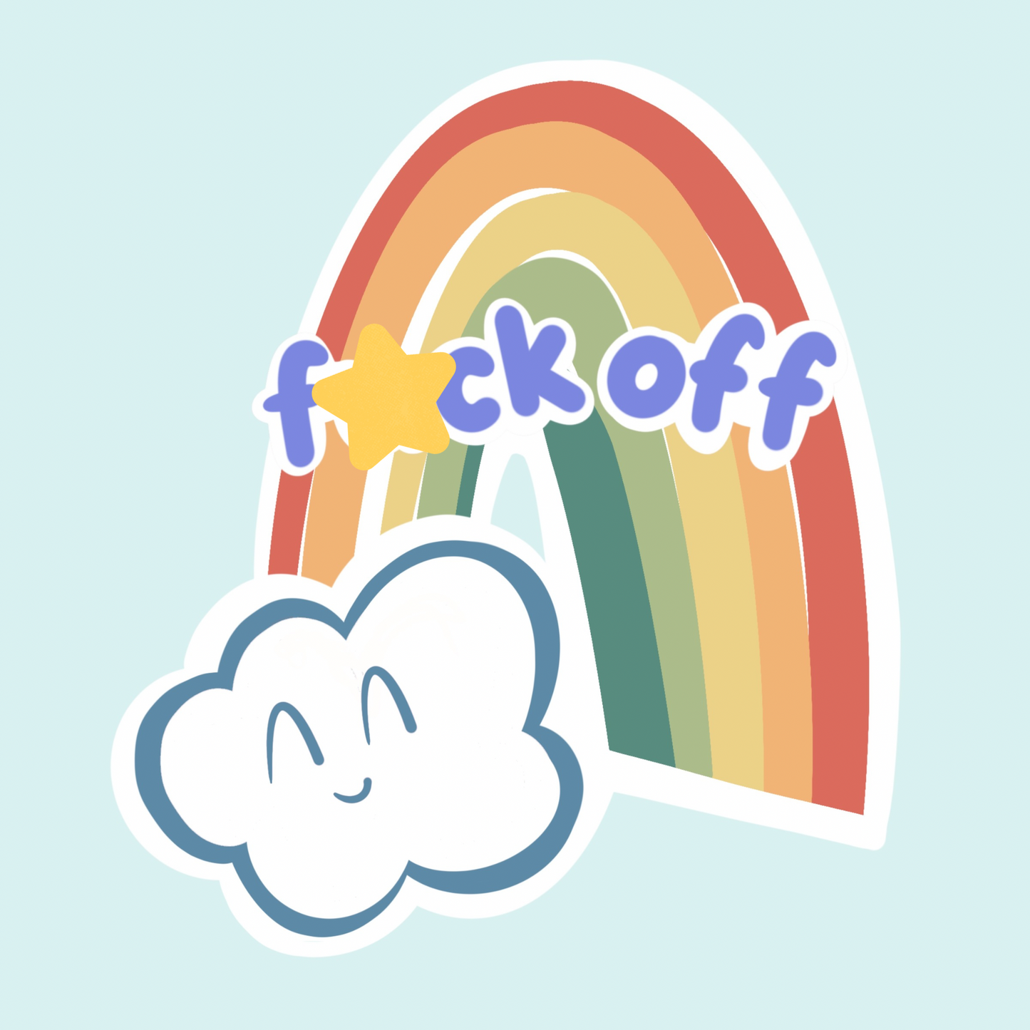 F*ck Off 🌈 8x8 Print