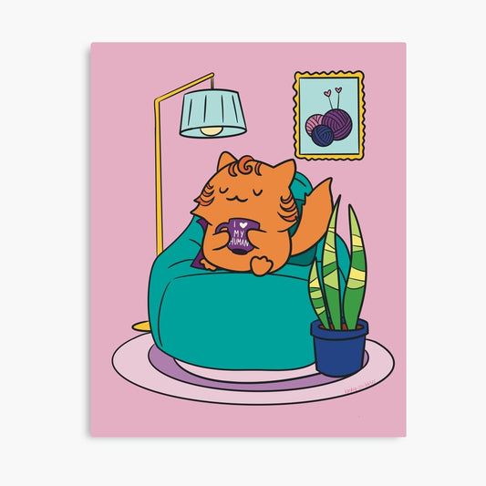 Cozy Kitty - 5x7 Print